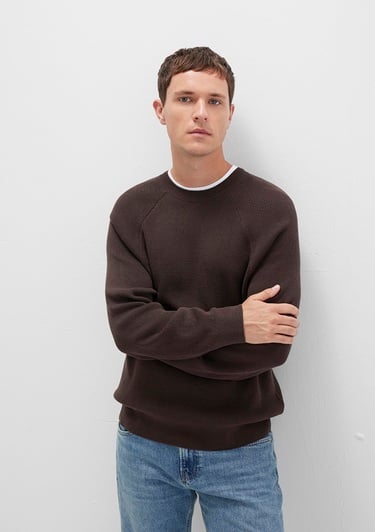  Mavi Bisiklet Yaka Kahverengi Kazak Regular Fit / Normal Kesim 0710307-70219