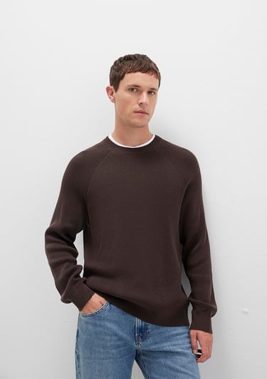  Mavi Bisiklet Yaka Kahverengi Kazak Regular Fit / Normal Kesim 0710307-70219