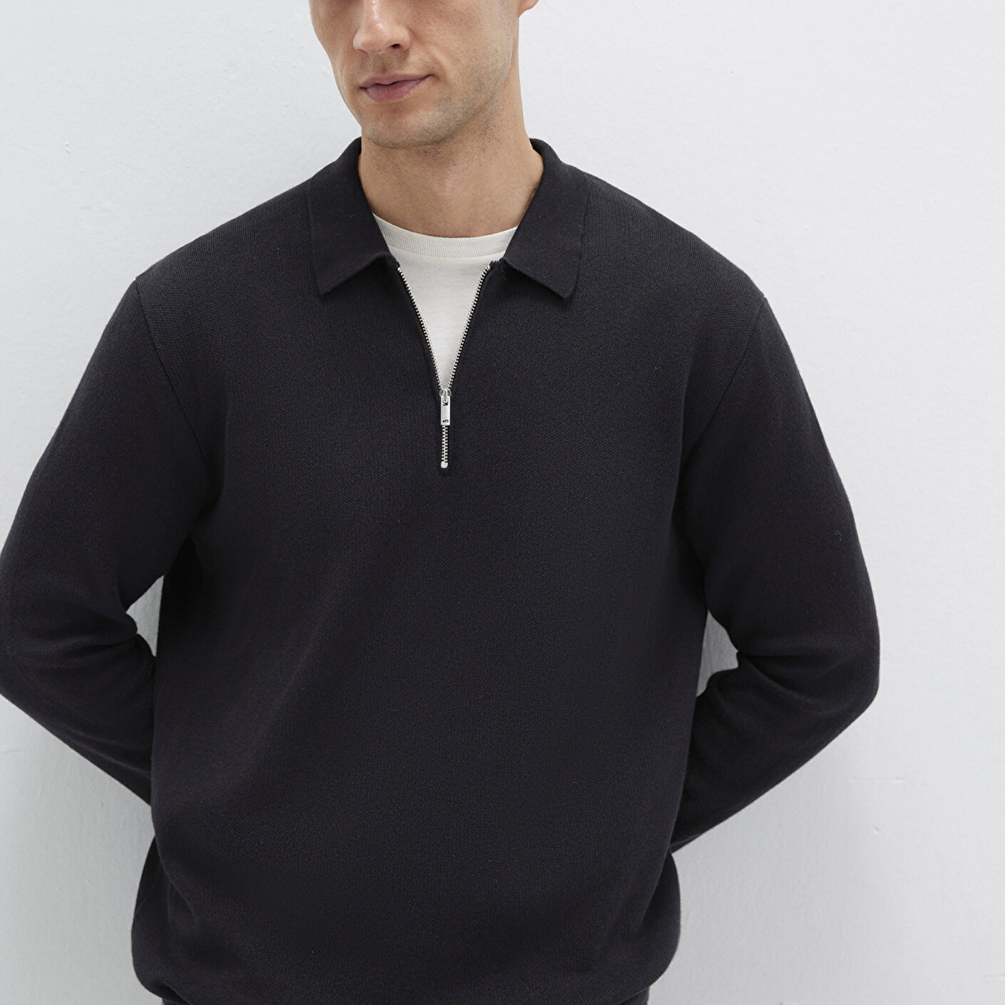 Mavi Siyah Triko Polo 0710337-900