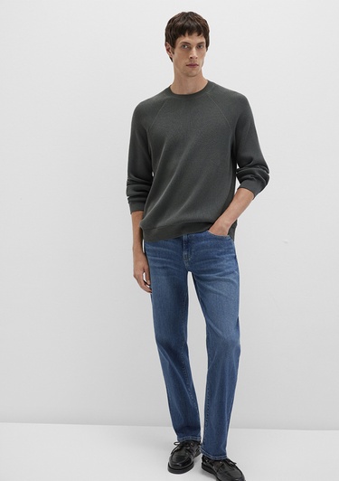  Mavi Bisiklet Yaka Yeşil Kazak Regular Fit / Normal Kesim 0710307-71598