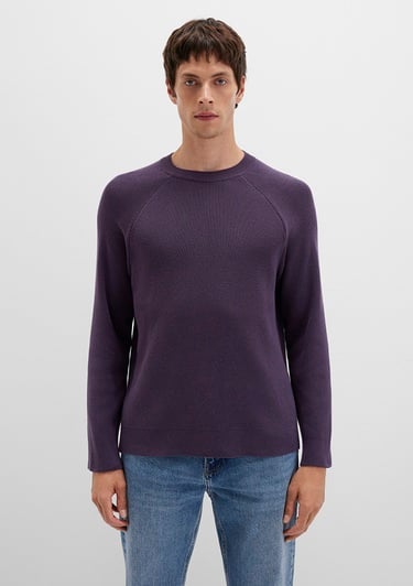  Mavi Bisiklet Yaka Mor Kazak Regular Fit / Normal Kesim 0710307-70688