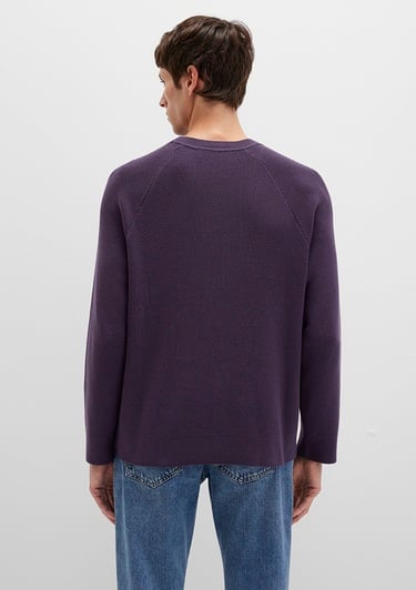  Mavi Bisiklet Yaka Mor Kazak Regular Fit / Normal Kesim 0710307-70688