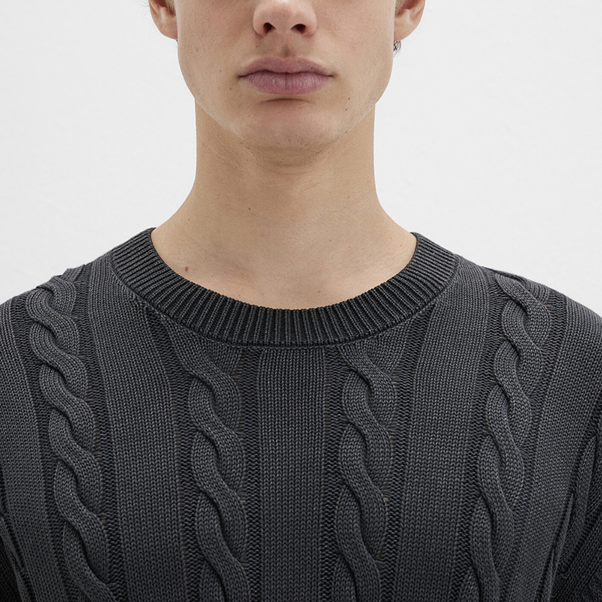 Mavi Antrasit Örgü Kazak Regular Fit / Normal Kesim 0710313-70076