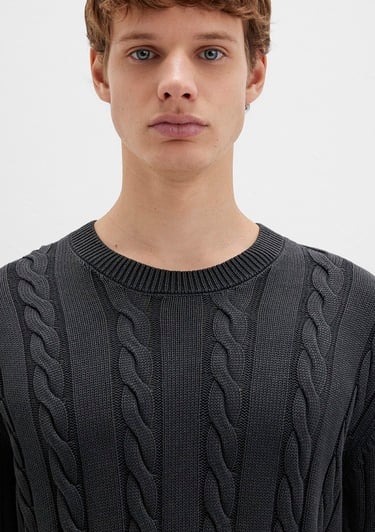  Mavi Antrasit Örgü Kazak Regular Fit / Normal Kesim 0710313-70076