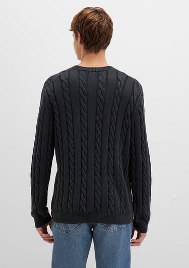  Mavi Antrasit Örgü Kazak Regular Fit / Normal Kesim 0710313-70076