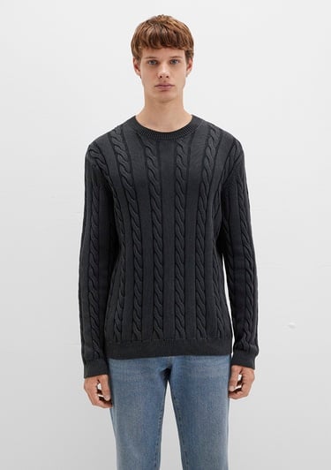  Mavi Antrasit Örgü Kazak Regular Fit / Normal Kesim 0710313-70076