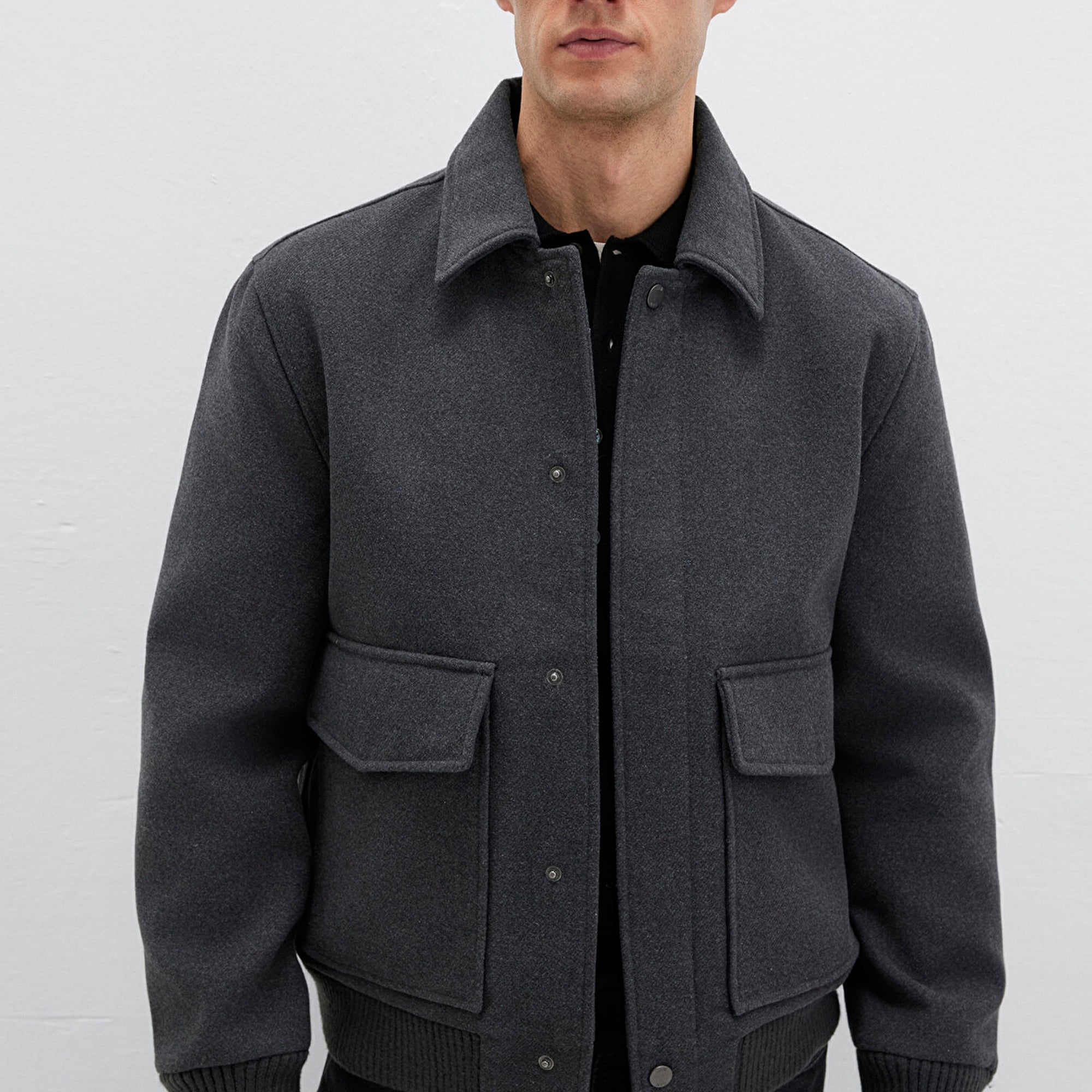 Mavi Yün Karışımlı Antrasit Ceket Regular Fit / Normal Kesim 0110658-80023