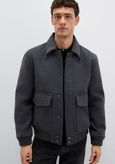  Mavi Yün Karışımlı Antrasit Ceket Regular Fit / Normal Kesim 0110658-80023
