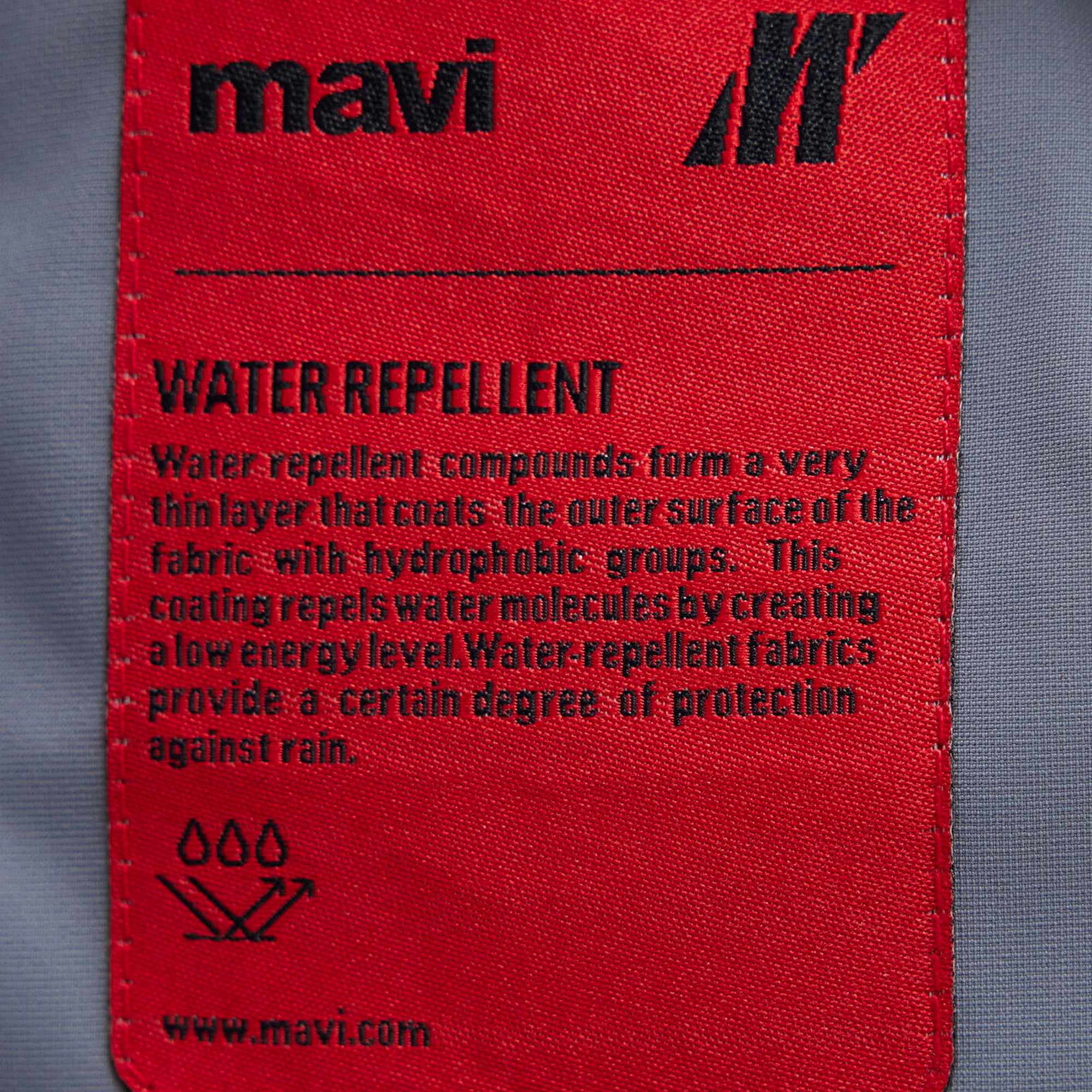 Mavi Kapüşonlu Gri Şişme Mont 0110651-85550