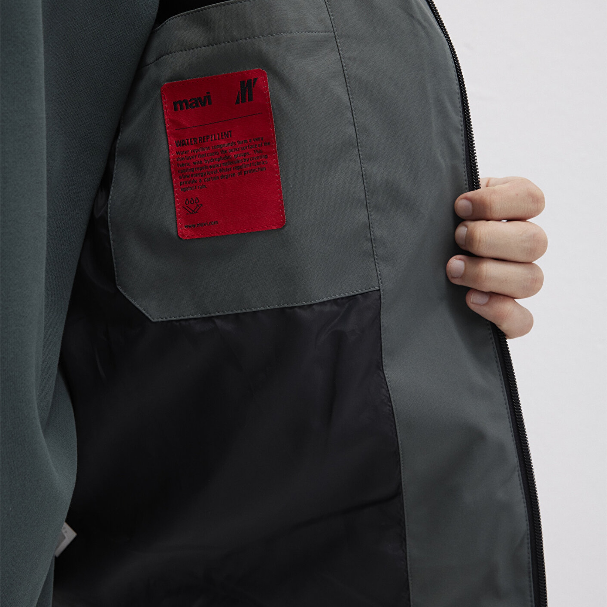 Mavi Kapüşonlu Yeşil Şişme Mont 0110651-71598