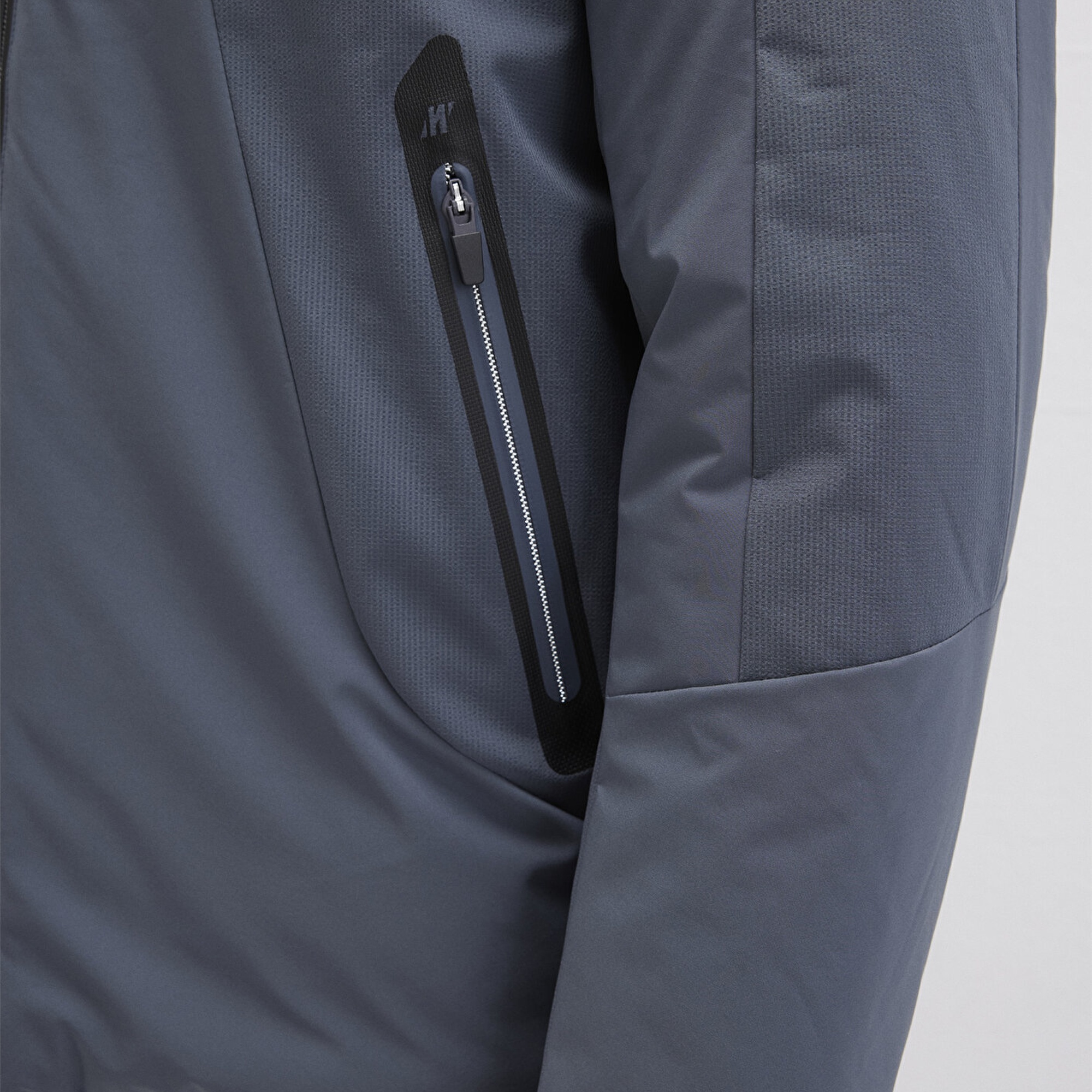 Mavi Kapüşonlu Gri Şişme Mont 0110663-80776