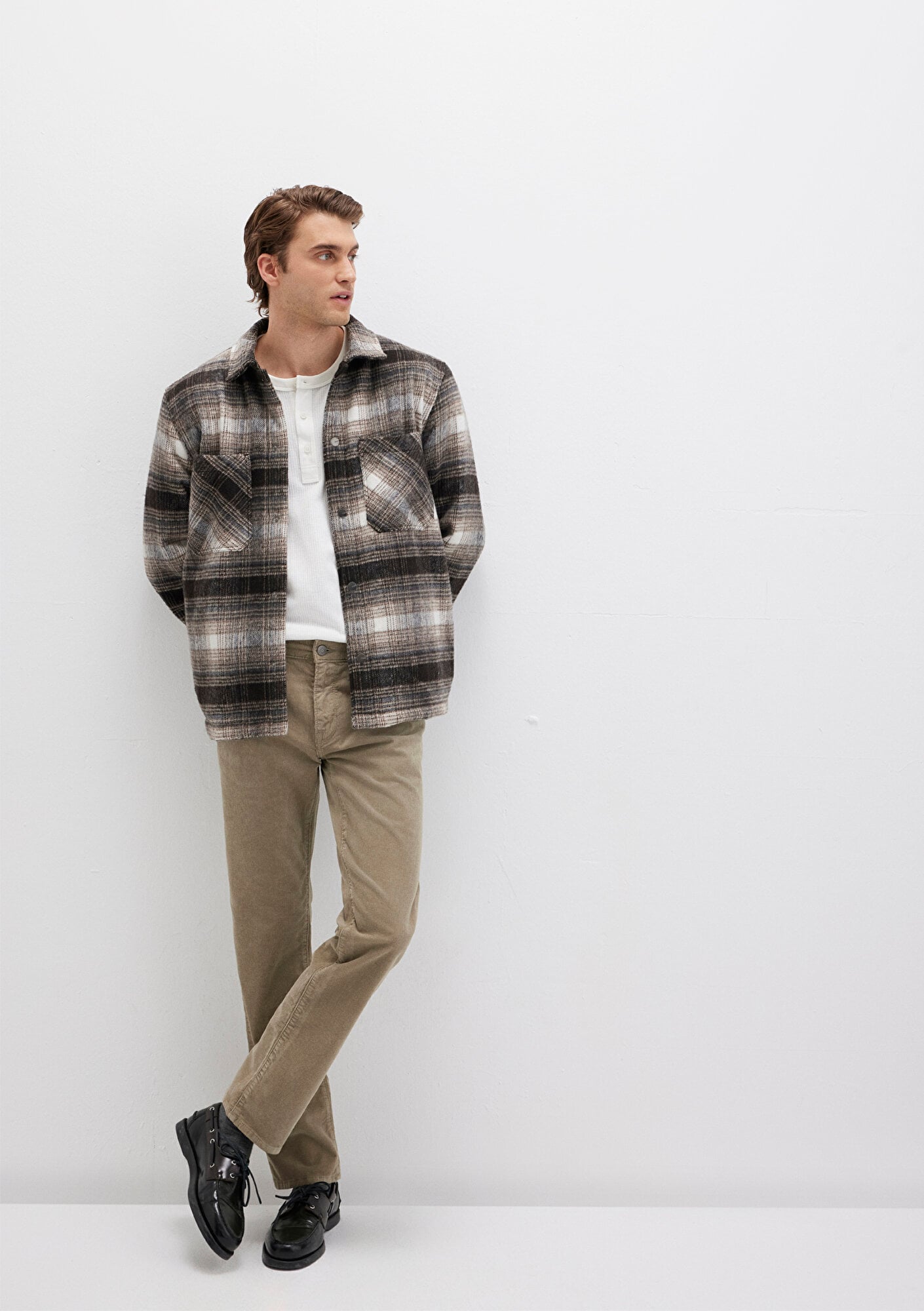  Mavi Martin Koyu Bej Kadife Pantolon 0037888246