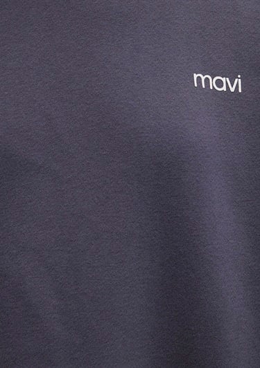  Mavi Mavi Logo Baskılı Gri Sweatshirt 1S10490-80932