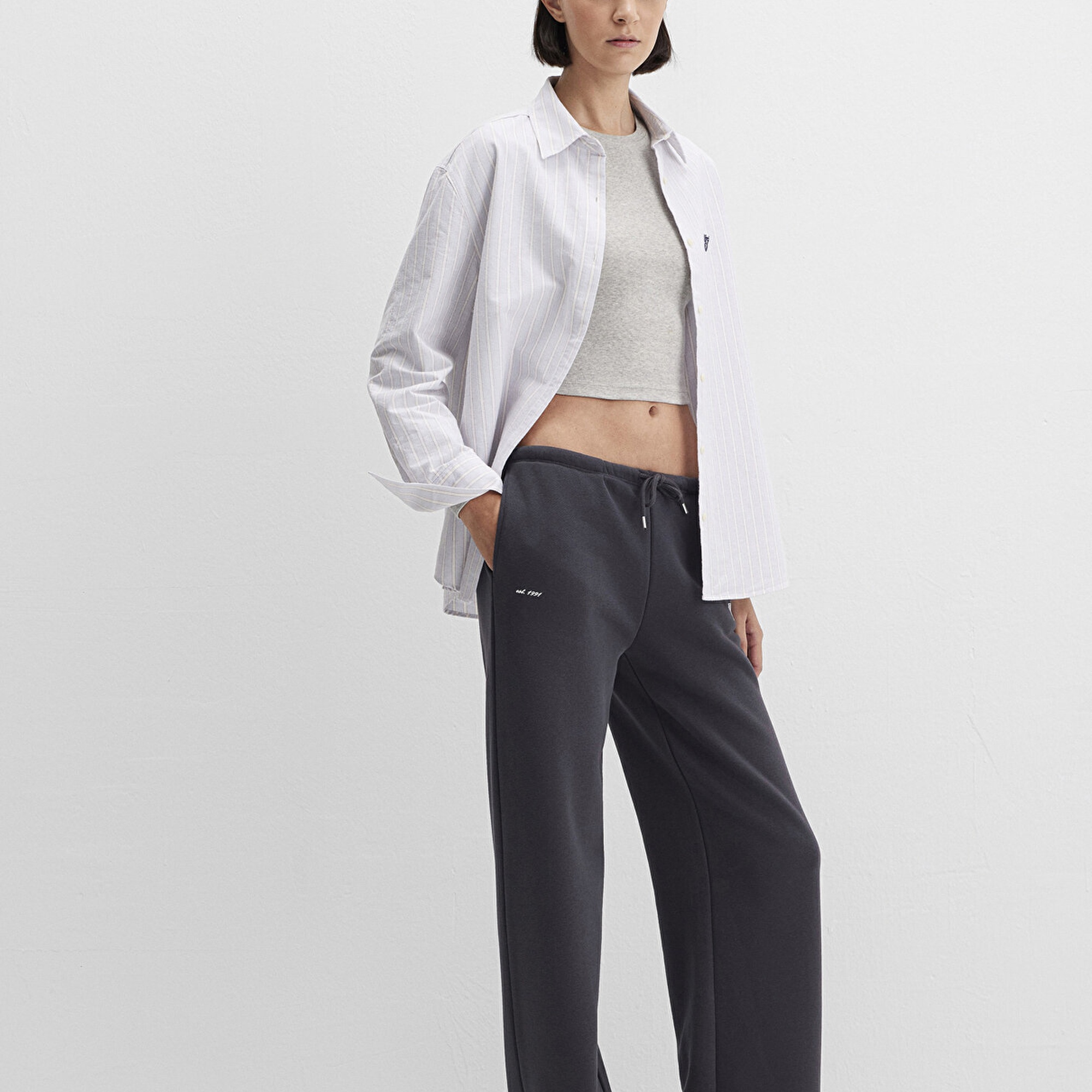 Mavi Mavi Logo Baskılı Antrasit Eşofman Altı 1011124-70087