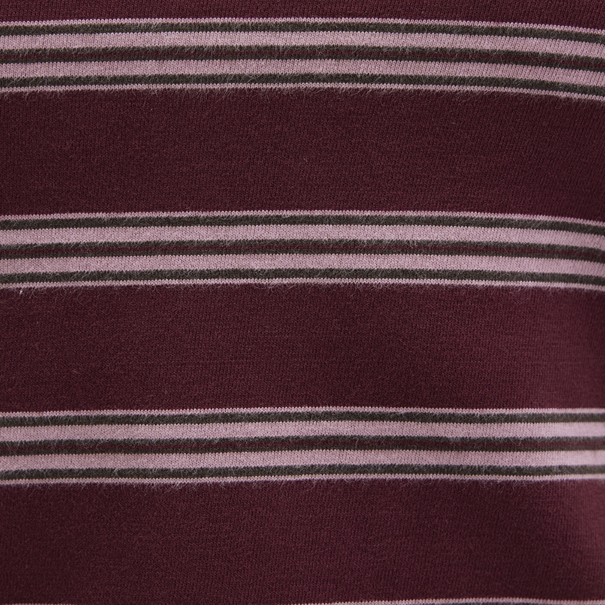 Mavi Uzun Kollu Çizgili Bordo Tişört Fitted / Vücuda Oturan Kesim 1613604-91193