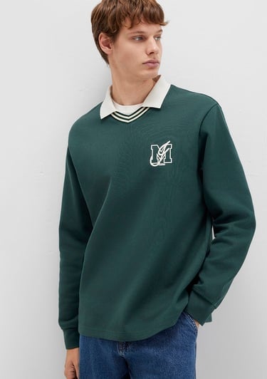  Mavi M Logo Bisiklet Yaka Yeşil İnterlok Sweatshirt 0S10487-71539