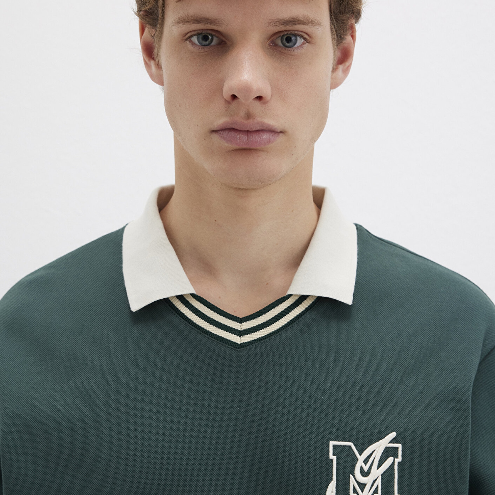 Mavi M Logo Bisiklet Yaka Yeşil İnterlok Sweatshirt 0S10487-71539