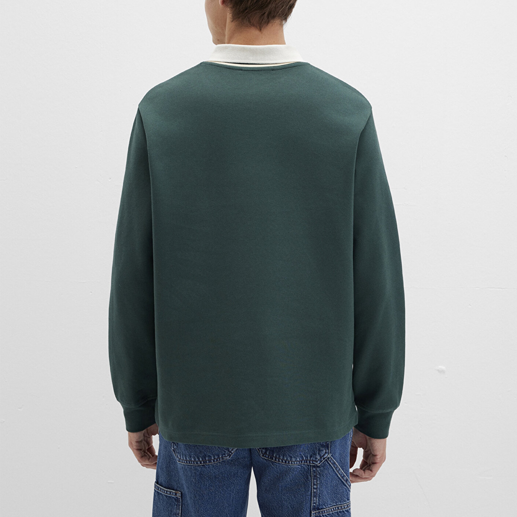 Mavi M Logo Bisiklet Yaka Yeşil İnterlok Sweatshirt 0S10487-71539