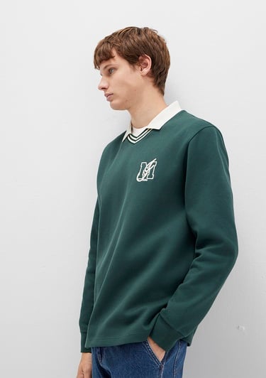  Mavi M Logo Bisiklet Yaka Yeşil İnterlok Sweatshirt 0S10487-71539