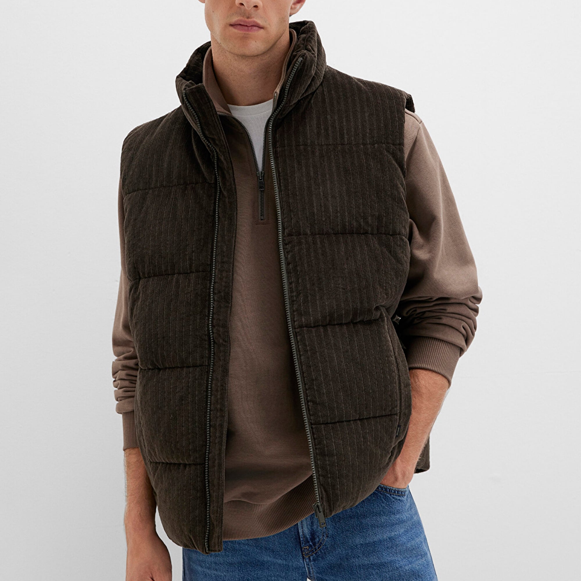 Mavi Kahverengi Şişme Yelek Regular Fit / Normal Kesim 0110659-71552