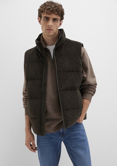  Mavi Kahverengi Şişme Yelek Regular Fit / Normal Kesim 0110659-71552