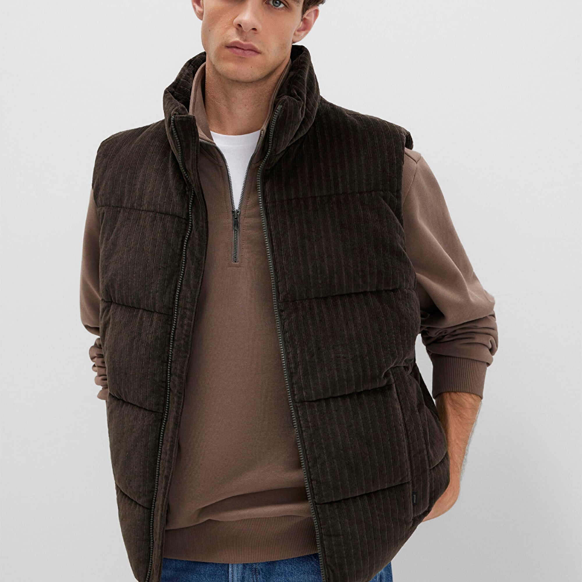 Mavi Kahverengi Şişme Yelek Regular Fit / Normal Kesim 0110659-71552