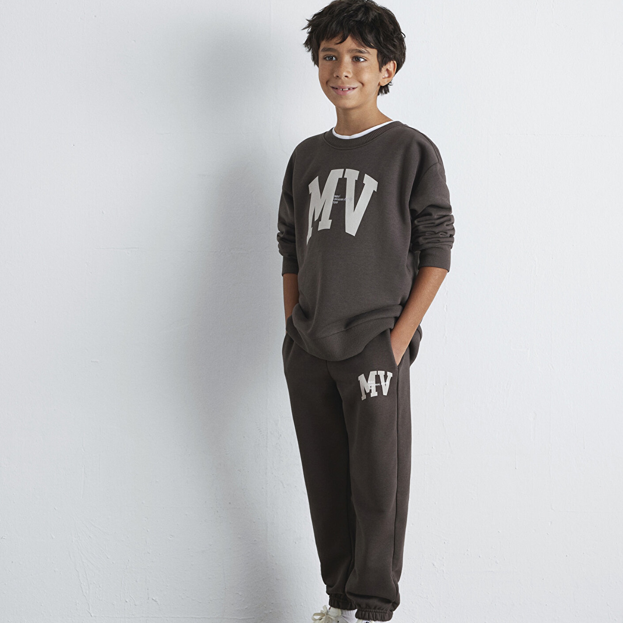 Mavi MV Baskılı Kahverengi Eşofman Altı 6010010-71593