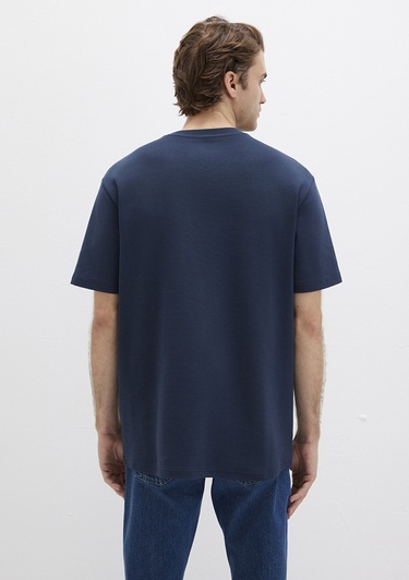  Mavi Mavi Logo Baskılı Lacivert Tişört Loose 0613250-70490