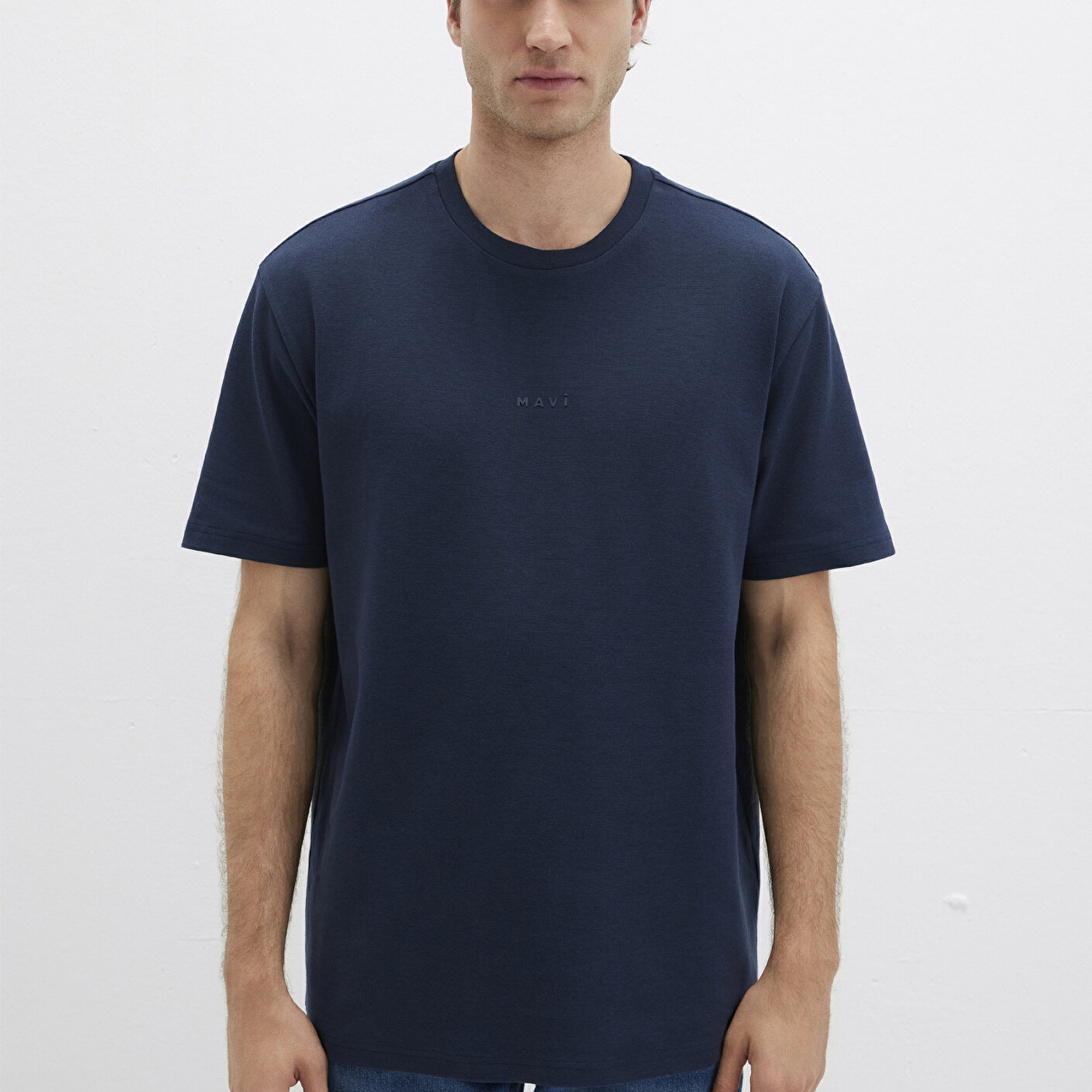 Mavi Mavi Logo Baskılı Lacivert Tişört Loose 0613250-70490