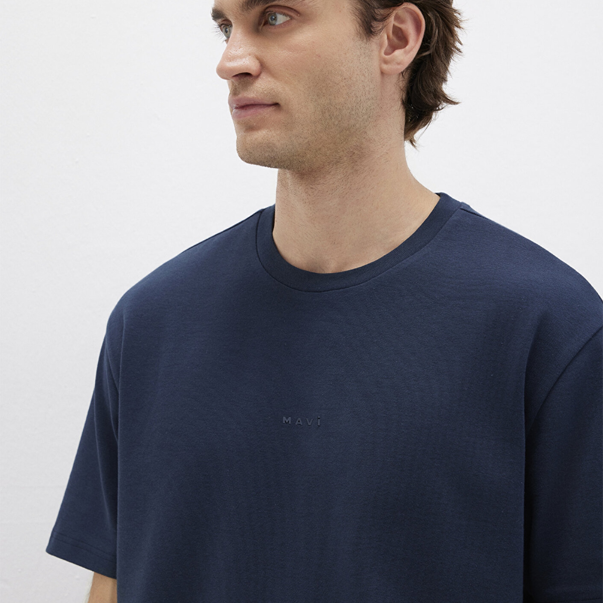 Mavi Mavi Logo Baskılı Lacivert Tişört Loose 0613250-70490