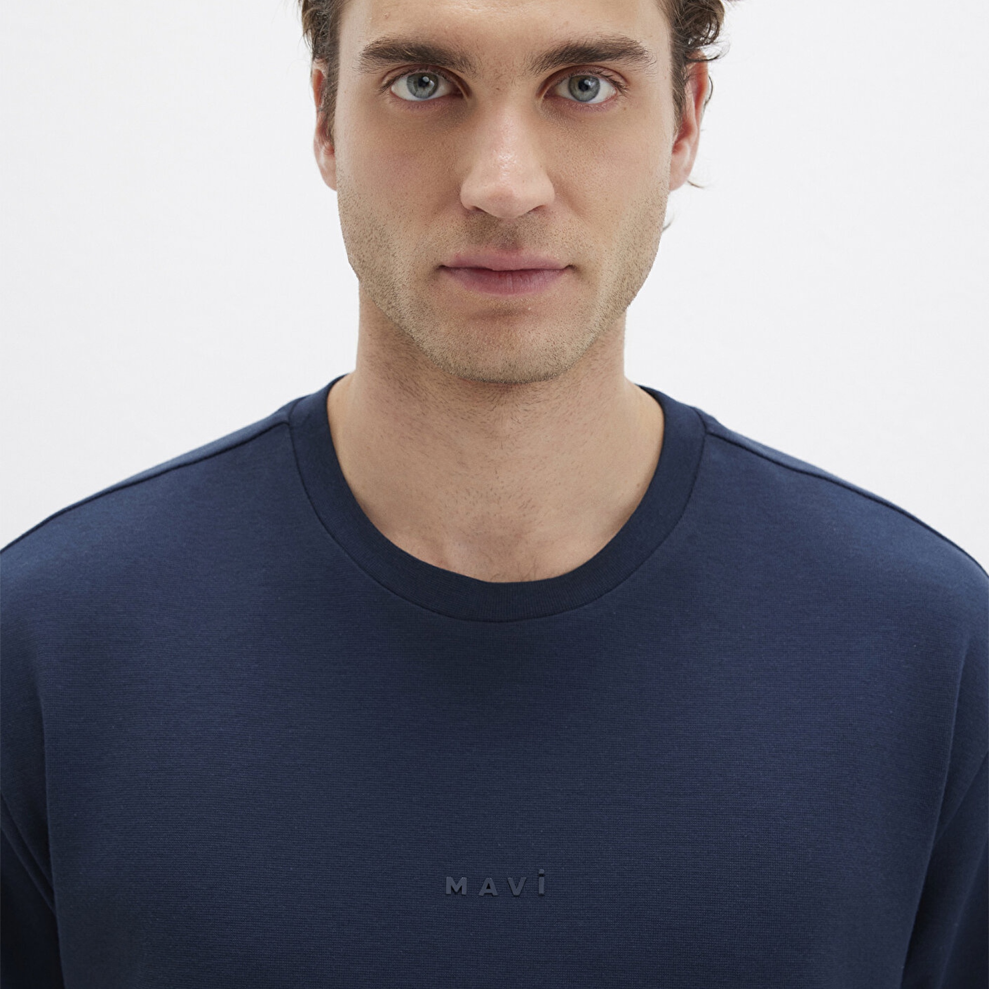 Mavi Mavi Logo Baskılı Lacivert Tişört Loose 0613250-70490
