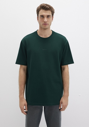  Mavi Mavi Logo Baskılı Yeşil Tişört Loose 0613250-71929