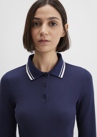  Mavi Lacivert Polo Tişört Fitted / Vücuda Oturan Kesim 1613836-80729