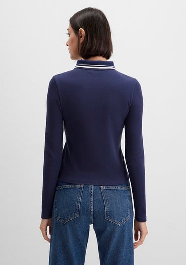  Mavi Lacivert Polo Tişört Fitted / Vücuda Oturan Kesim 1613836-80729