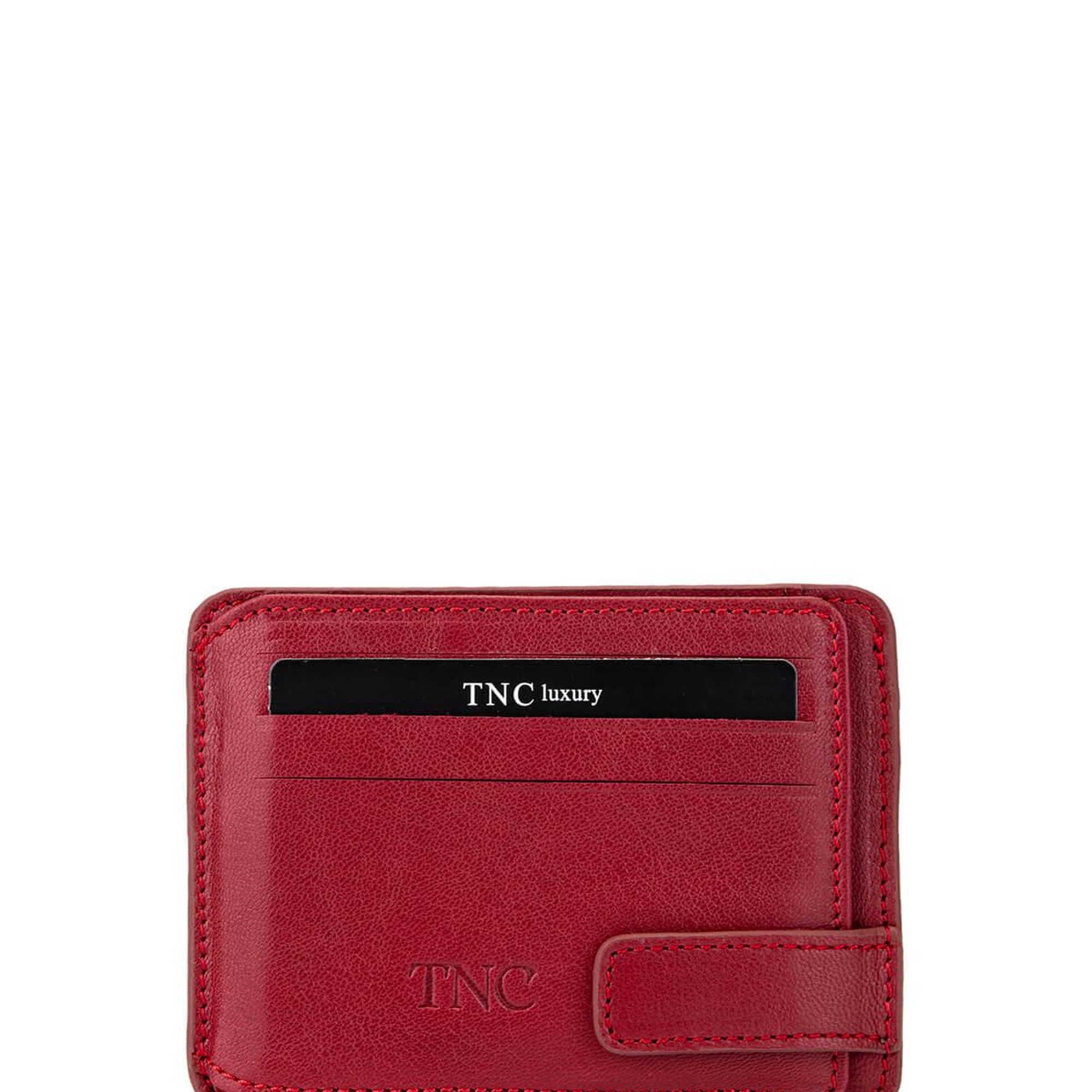 Tamer Tanca Erkek Hakiki Deri Bordo Kartlık