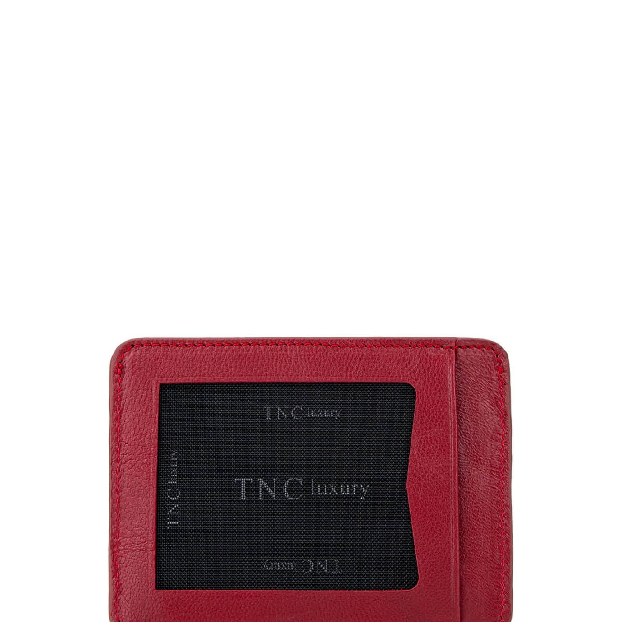 Tamer Tanca Erkek Hakiki Deri Bordo Kartlık