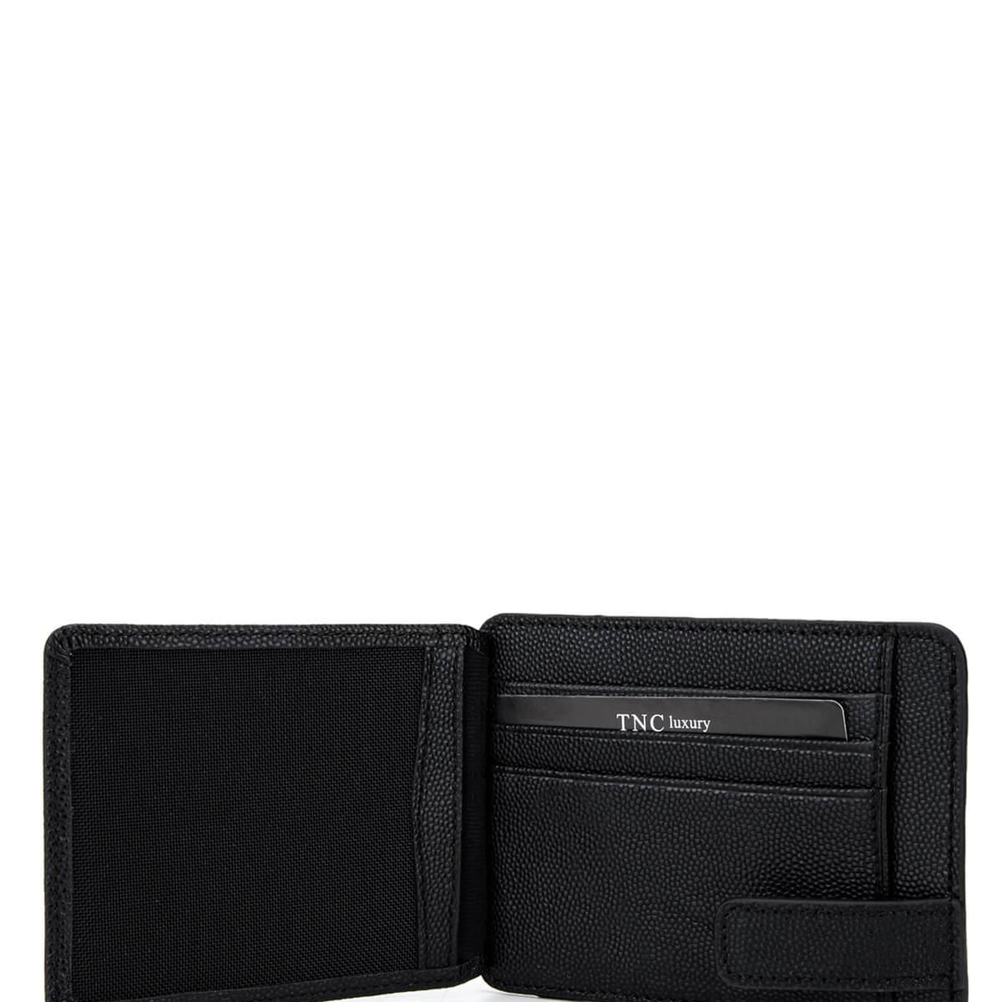 Tamer Tanca Erkek Hakiki Deri Siyah Havyar Kartlık