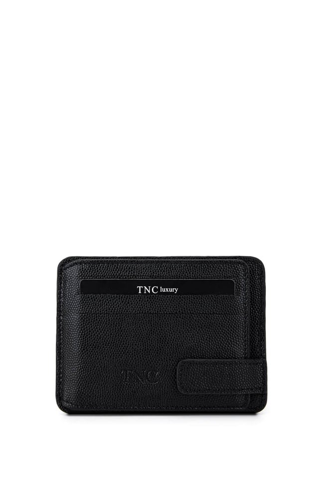  Tamer Tanca Erkek Hakiki Deri Siyah Havyar Kartlık