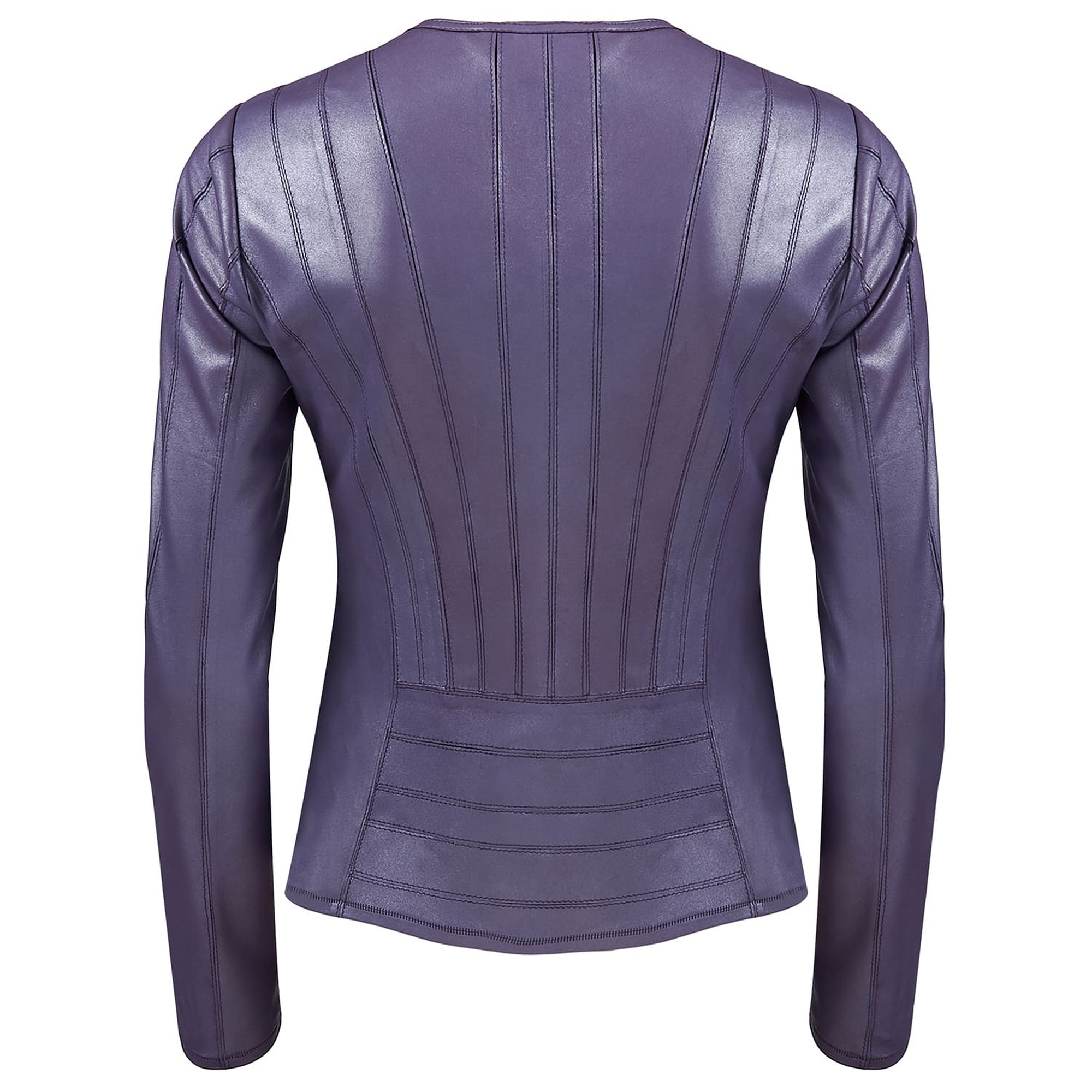 Deundria Kadın Fit Panelli Deri Ceket