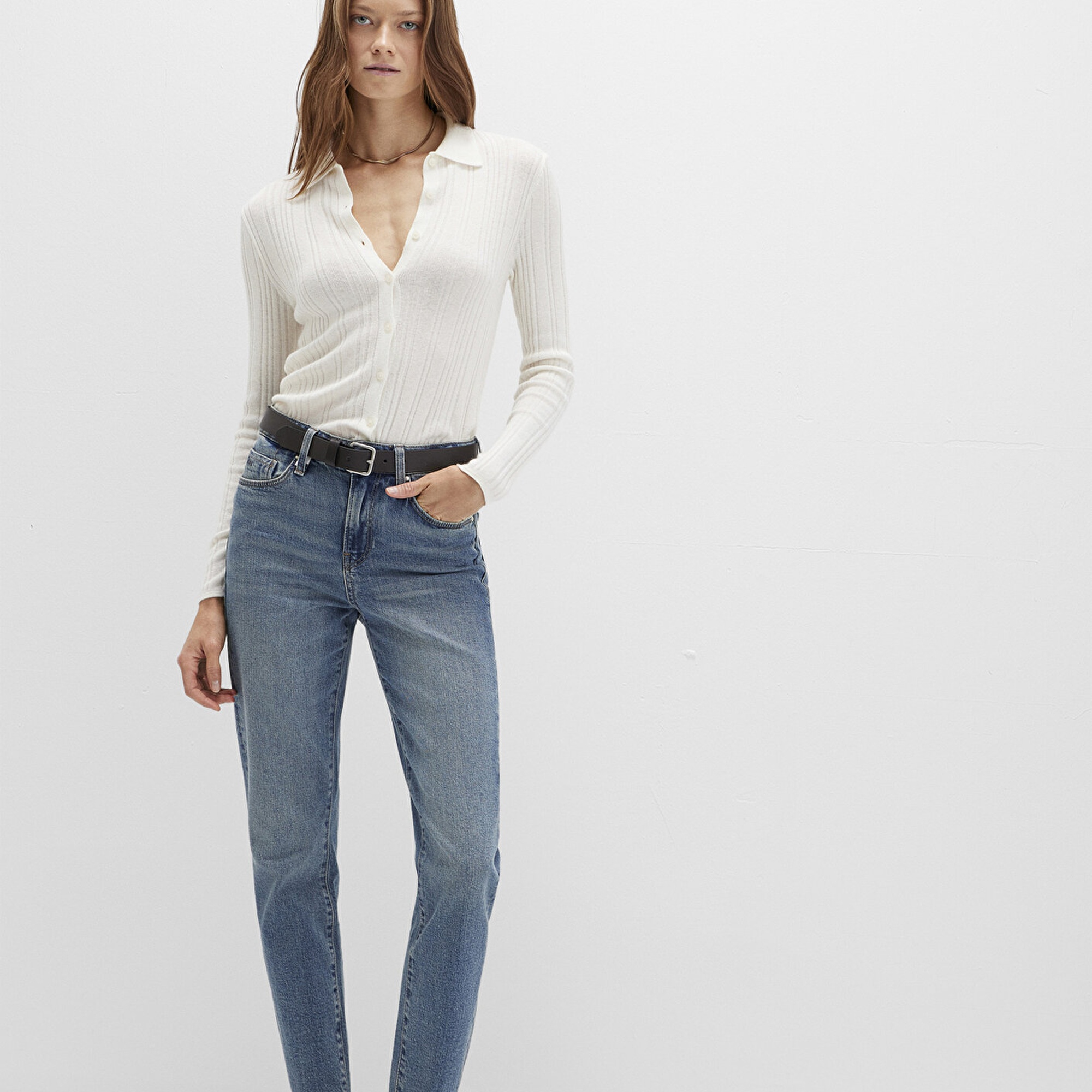 Mavi Cindy Classic Denim Gölgeli Indigo Mavisi Jean Pantolon 100277-90498