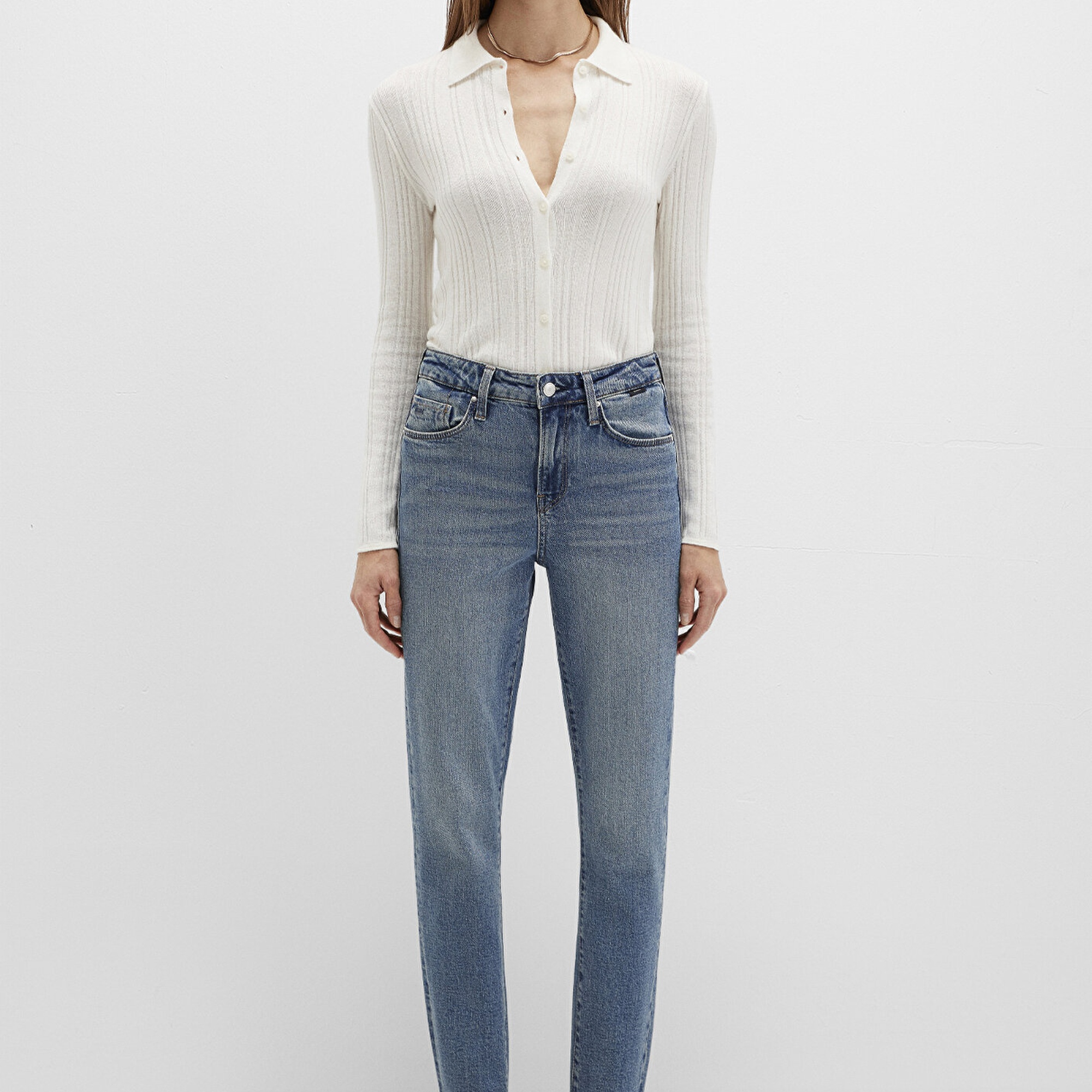 Mavi Cindy Classic Denim Gölgeli Indigo Mavisi Jean Pantolon 100277-90498