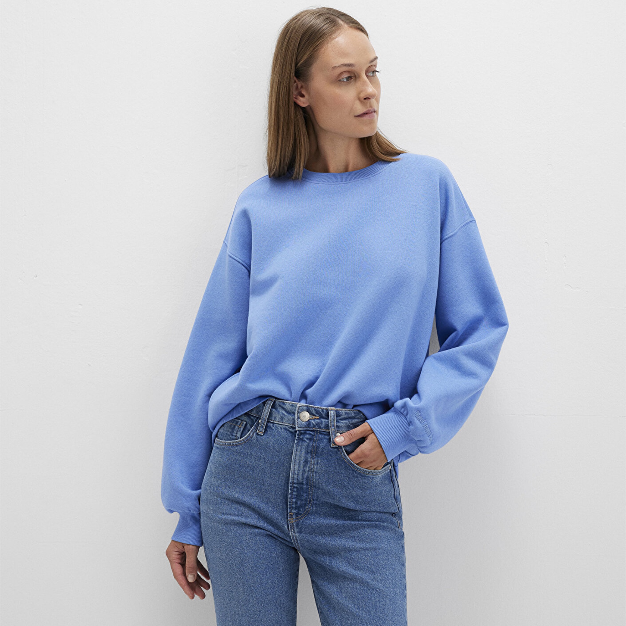 Mavi Bisiklet Yaka Mavi Basic Sweatshirt 1610198-70790