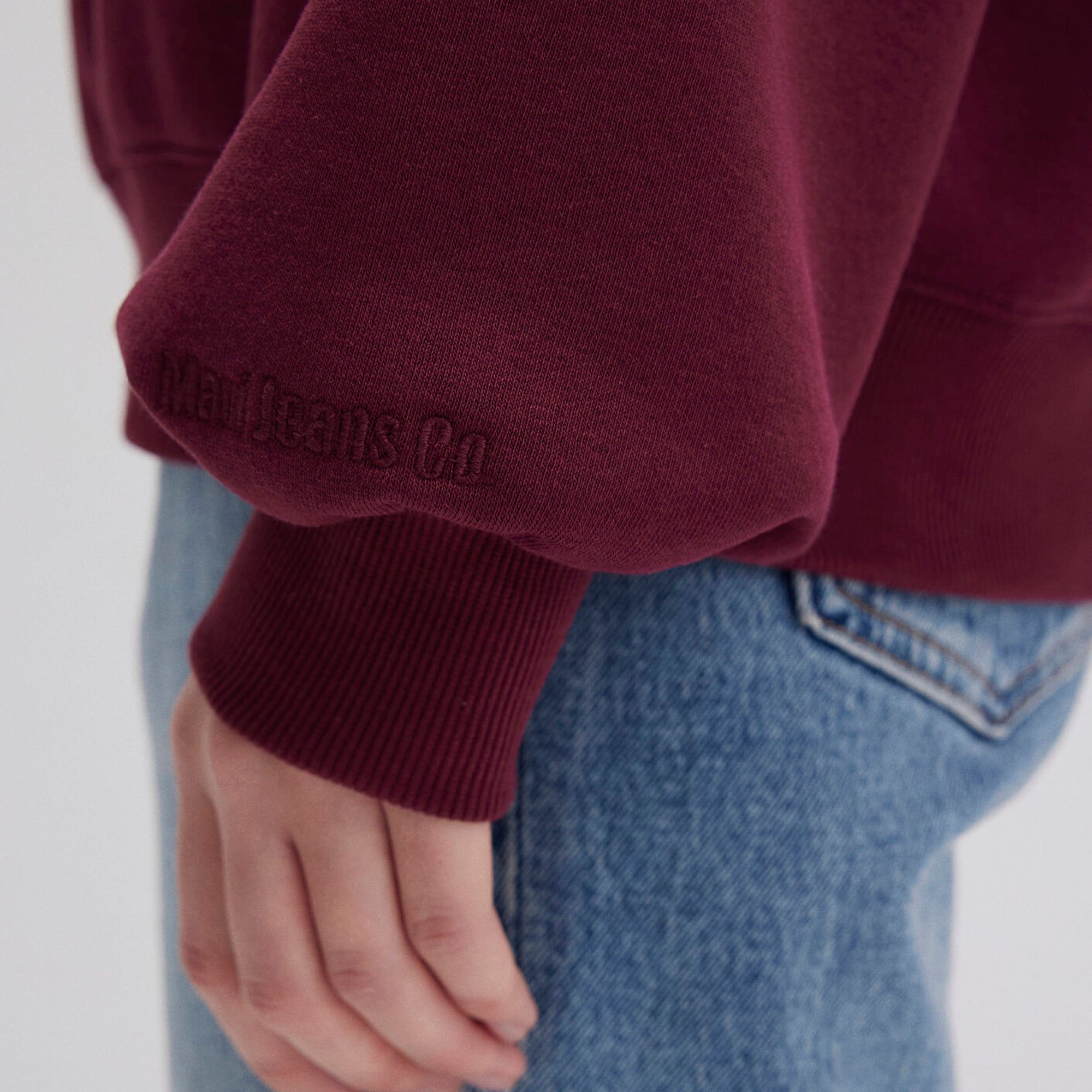 Mavi Bisiklet Yaka Bordo Basic Sweatshirt 1610198-70415