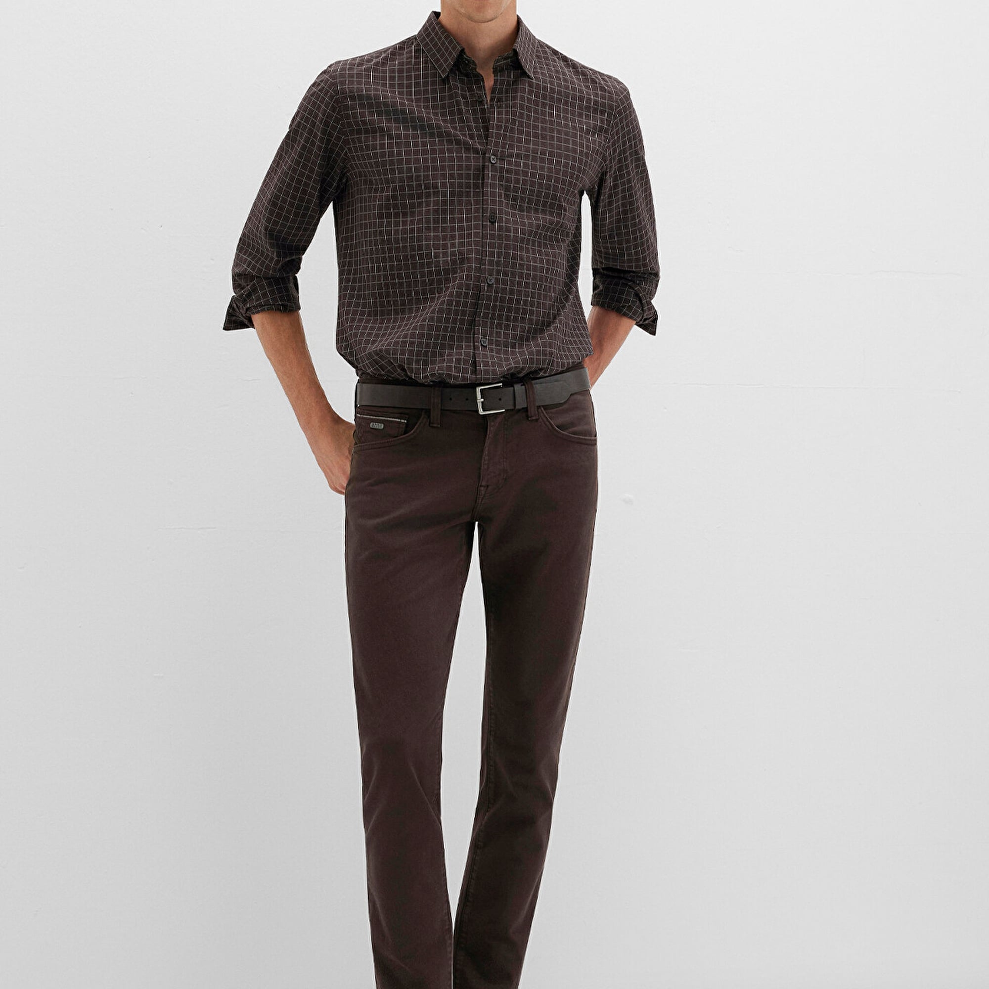 Mavi Jake Mavi Black Koyu Kahverengi Gabardin Pantolon 0042290686