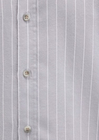  Mavi Çizgili Gri Gömlek Regular Fit / Normal Kesim 0211709-91016