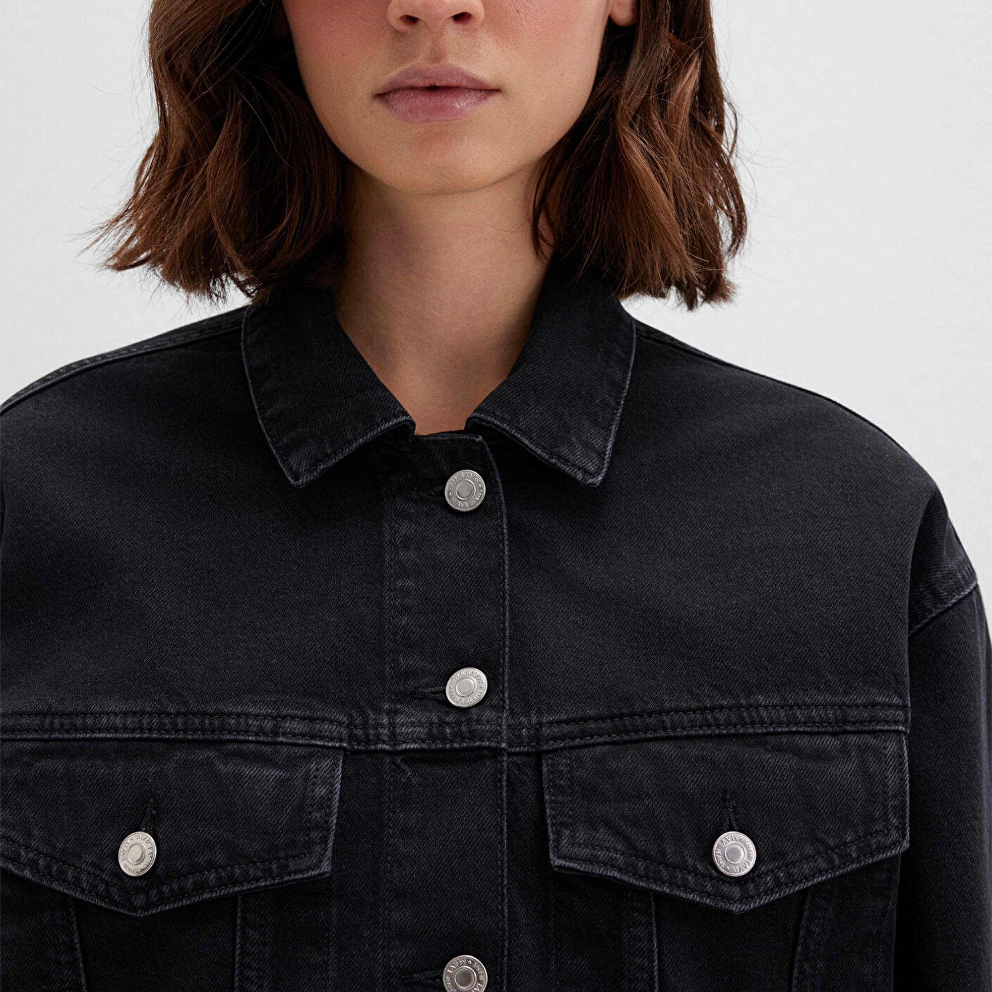 Mavi Luna 90lar Koyu Gri Jean Ceket 1110177-90547