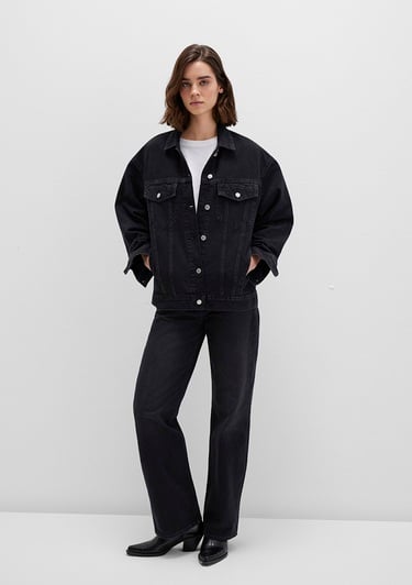  Mavi Luna 90lar Koyu Gri Jean Ceket 1110177-90547