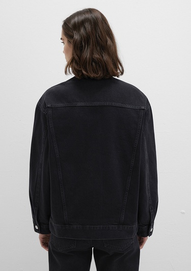  Mavi Luna 90lar Koyu Gri Jean Ceket 1110177-90547