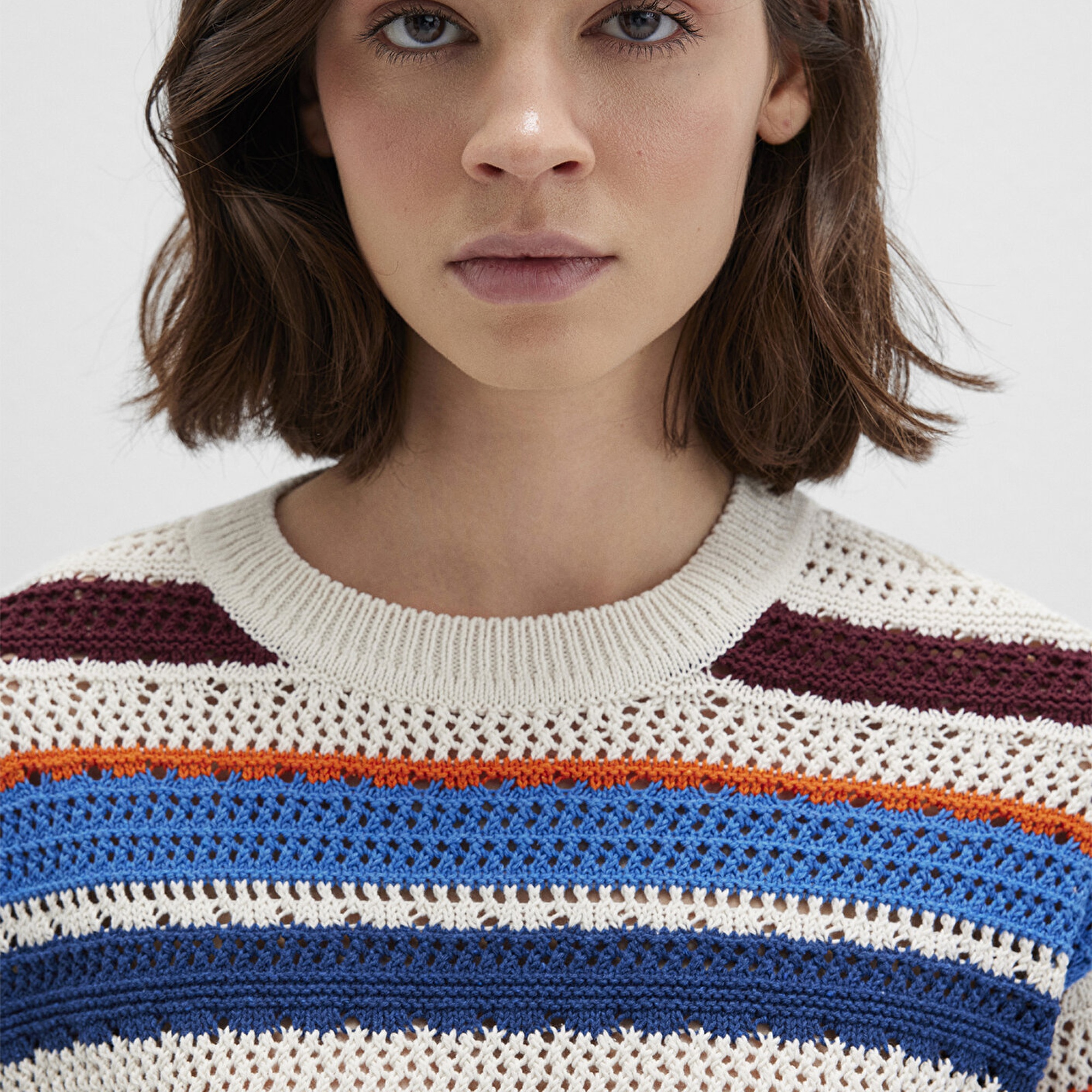 Mavi Jakarlı kazak Loose Fit / Bol Rahat Kesim 1710777-91041