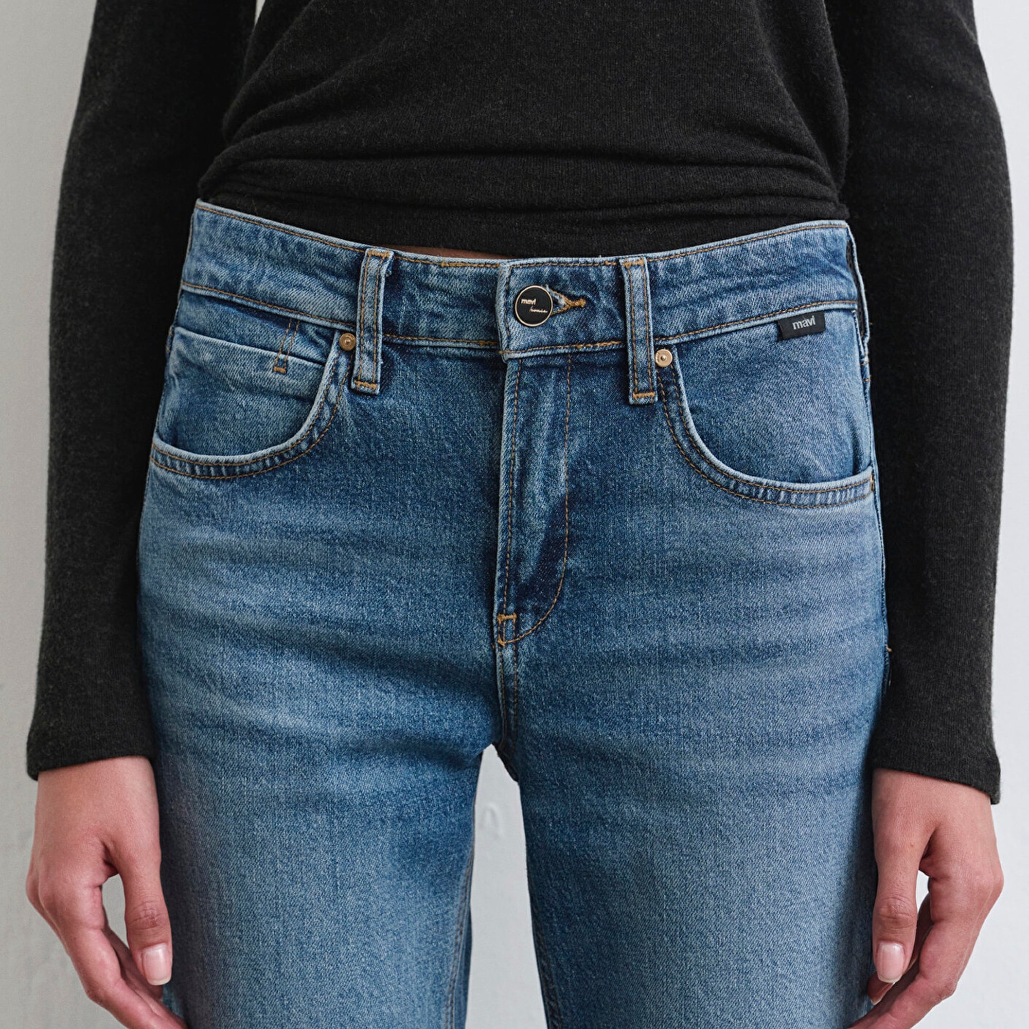 Mavi Alina Iconic Puslu Indigo Mavisi Jean Pantolon 1012577-90538